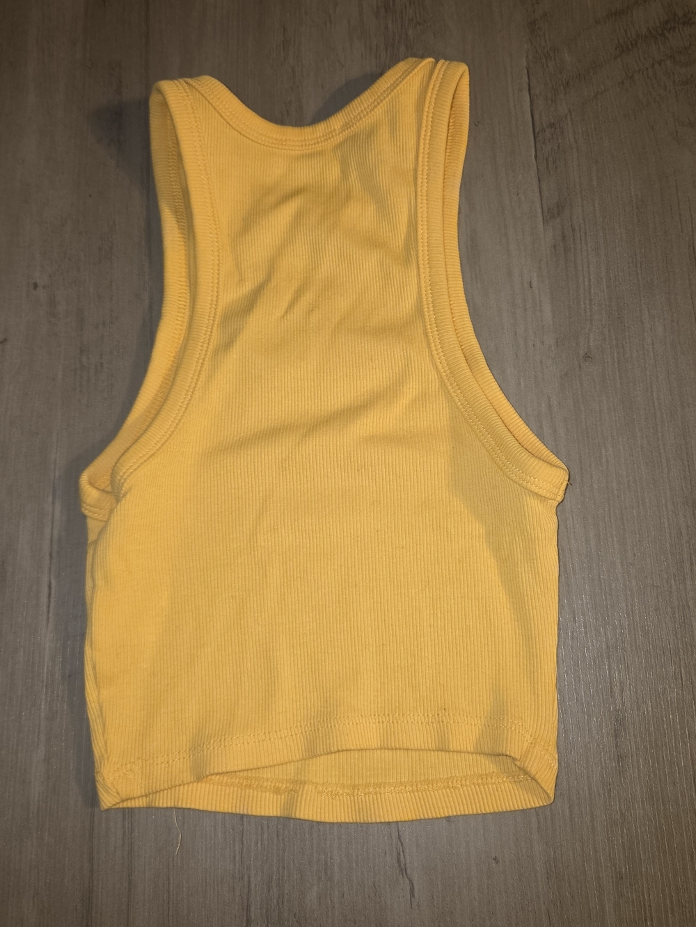 Zara Yellow Ribbed Crop Tank - Picture 4 of 7